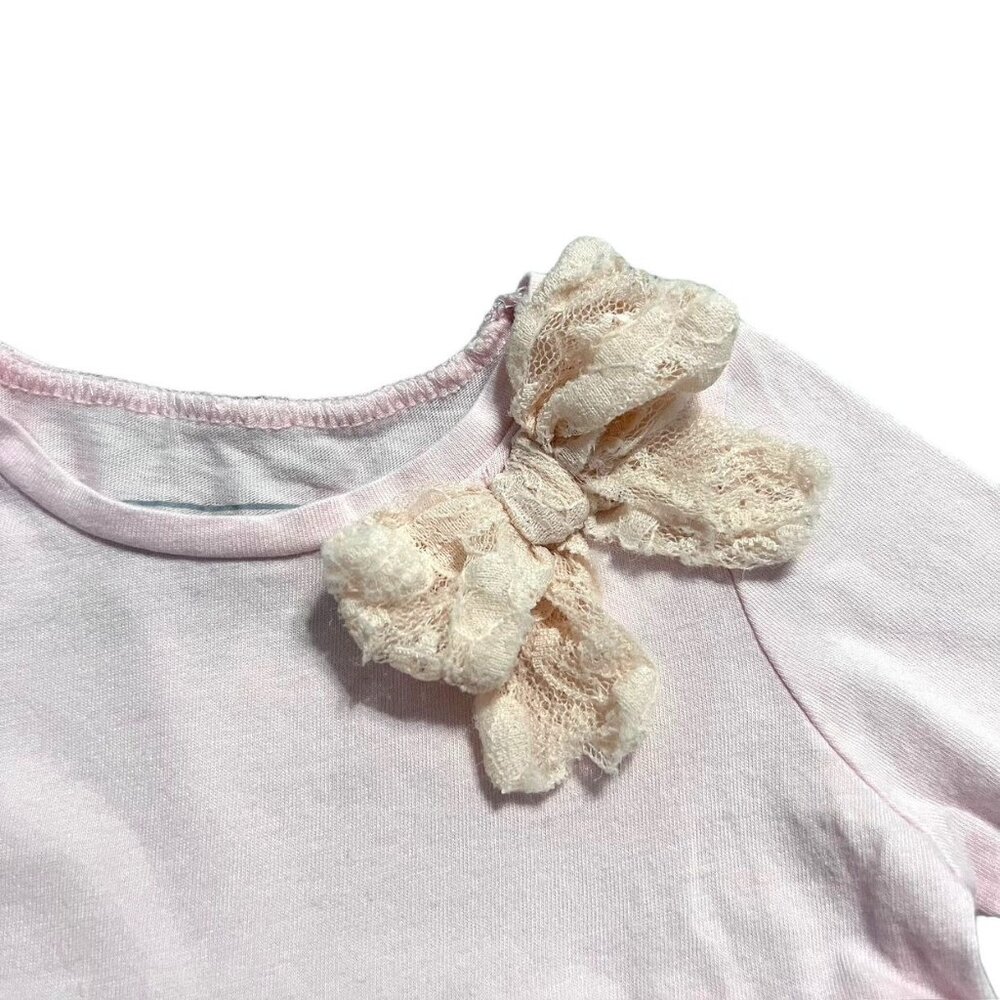 OshKosh 6m Pink Lace Bow Top - Picture 2 of 4